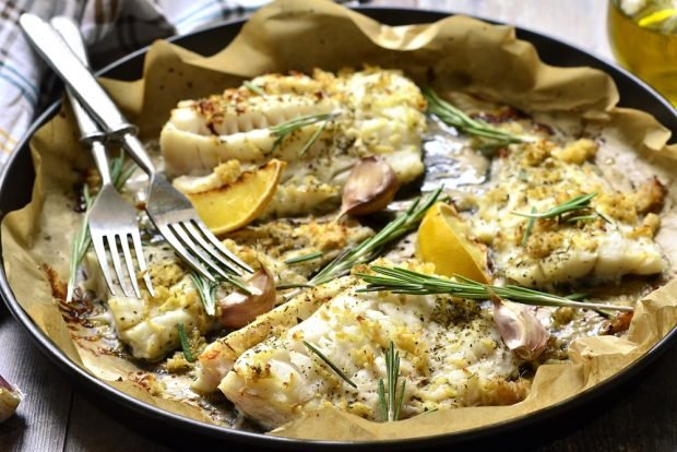 Baked cod with ginger and zest Baked cod with ginger and zest