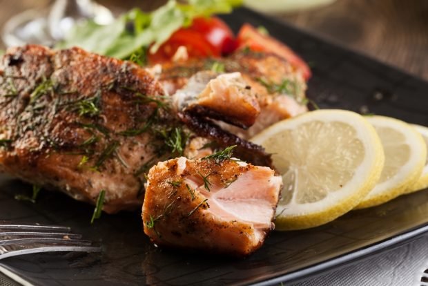Baked salmon in soy sauce Baked salmon in soy sauce