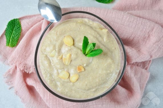 Banana mousse with almonds - recipe photo, step 3