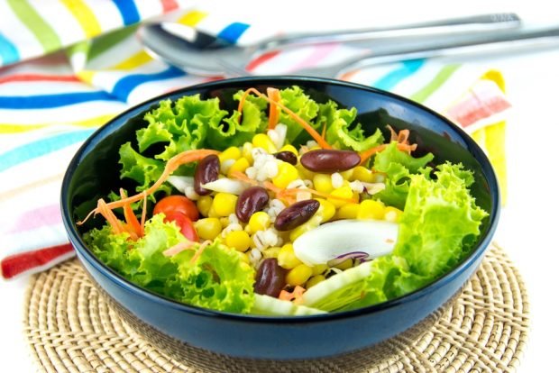 Barley and beans salad Barley and beans salad