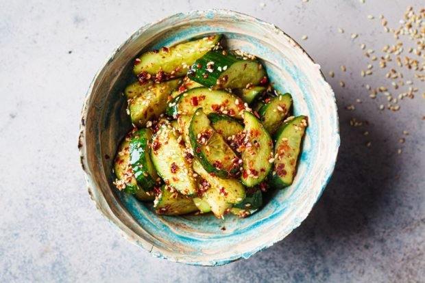 Bled cucumbers in Korean Bled cucumbers in Korean