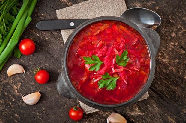 Borsch without meat
