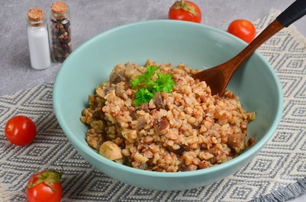 Buckwheat porridge with champignons Buckwheat porridge with champignons