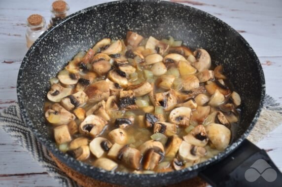 Bulgur with mushrooms and onions - recipe photo, step 4