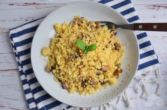Bulgur with mushrooms and onions - recipe photo, step 6