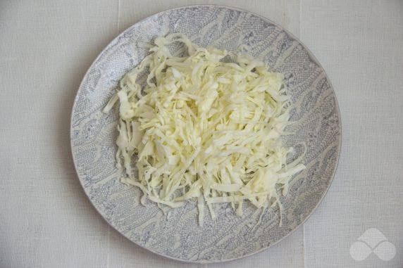Cabbage salad, bell pepper and Korean carrots - recipe photo, step 1