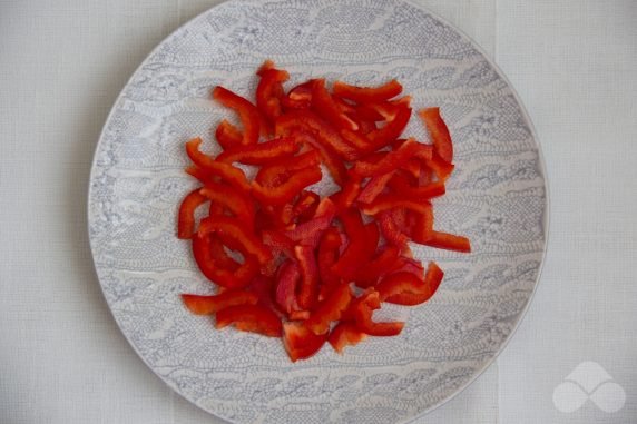 Cabbage salad, bell pepper and Korean carrots - recipe photo, step 3