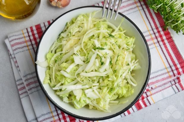 Cabbage salad with greens Cabbage salad with greens