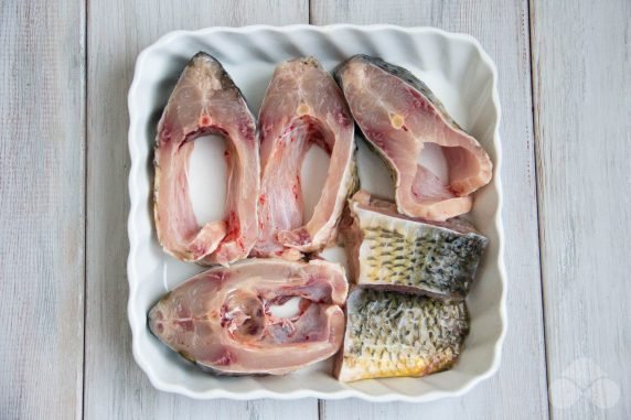 Carp pieces in the oven - recipe photo, step 1