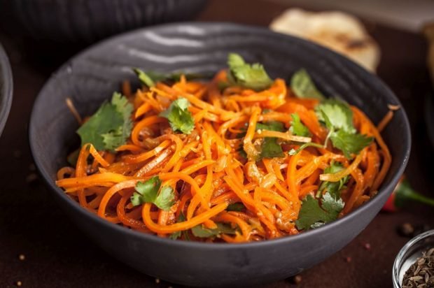 Carrots in Korean with cilantro Carrots in Korean with cilantro