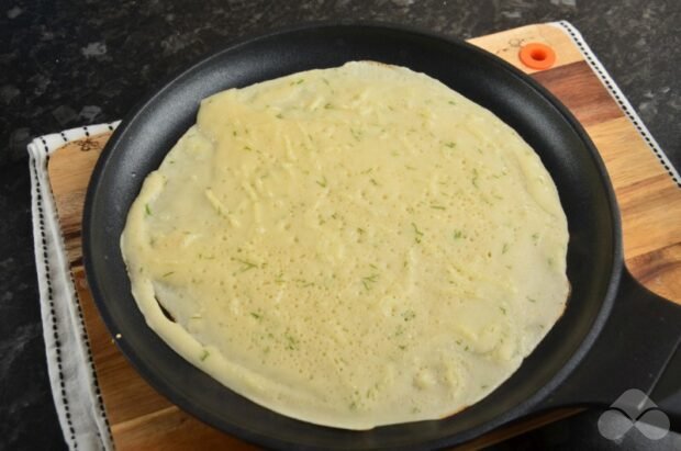Cheese pancakes with dill - recipe photo, step 5