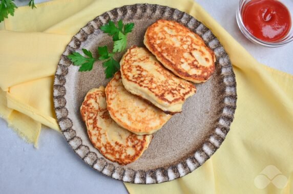 Chicken pancakes on yogurt - recipe photo, step 6