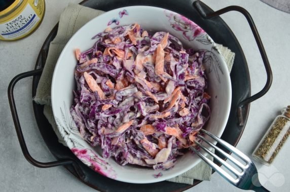 Cole Slood salad of red cabbage - recipe photo, step 4