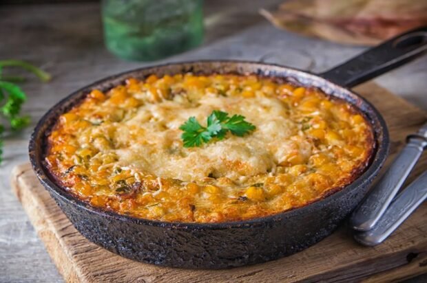 Corn casserole with cheese Corn casserole with cheese
