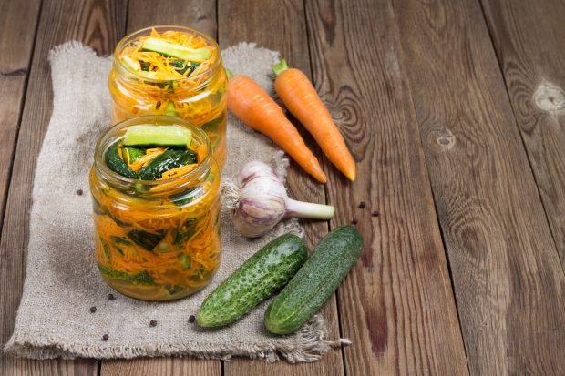 Cucumbers with seasoning for Korean carrots for the winter Cucumbers with seasoning for Korean carrots for the winter