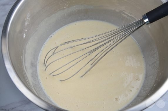 Custard pancakes with cottage cheese - recipe photo, step 3