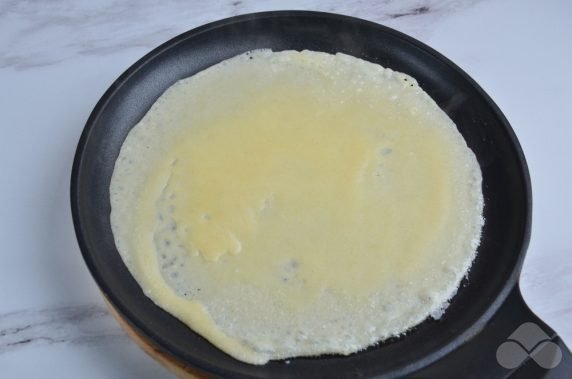 Custard pancakes with cottage cheese - recipe photo, step 4