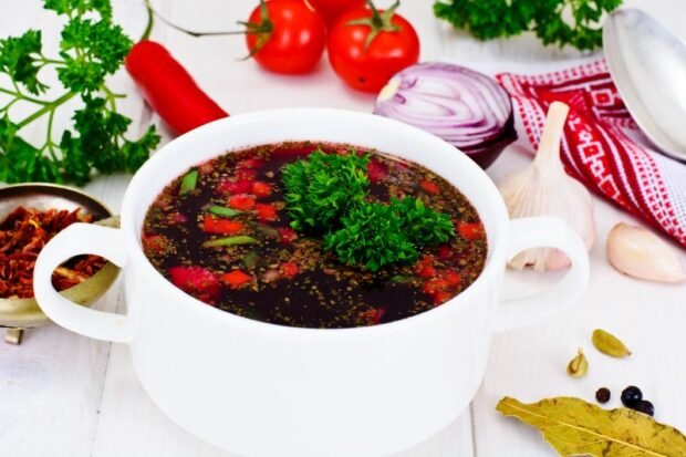 Dietary borsch with celery root Dietary borsch with celery root