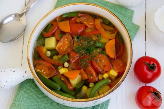 Dietary vegetable soup - recipe photo, step 5