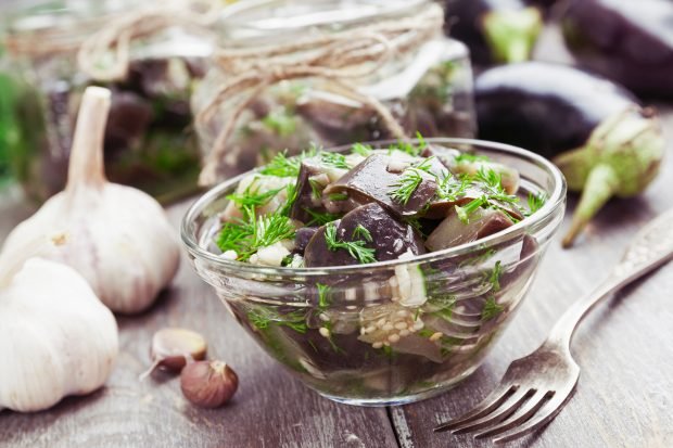 Eggplant as mushrooms with dill and garlic for the winter Eggplant as mushrooms with dill and garlic for the winter