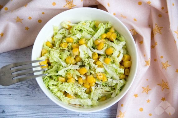 Fast salad of Beijing cabbage - recipe photo, step 4
