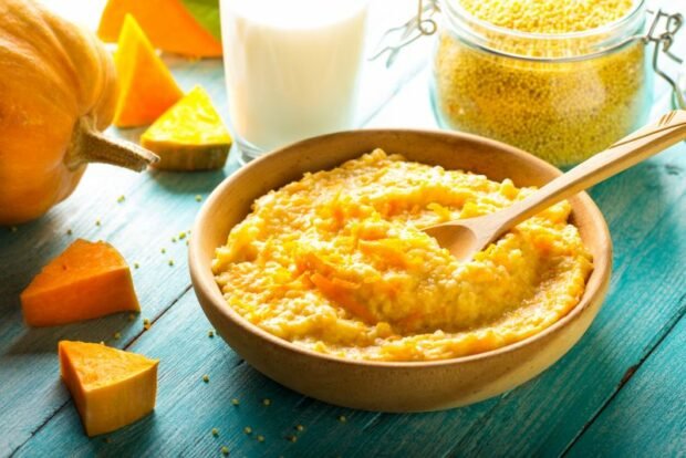 Fold porridge with pumpkin Fold porridge with pumpkin