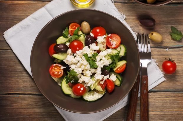 Greek salad without onion Greek salad without onion