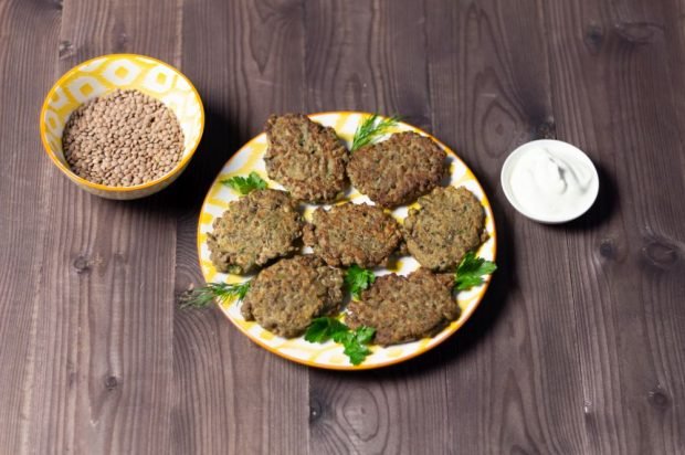 Green lentils pancakes