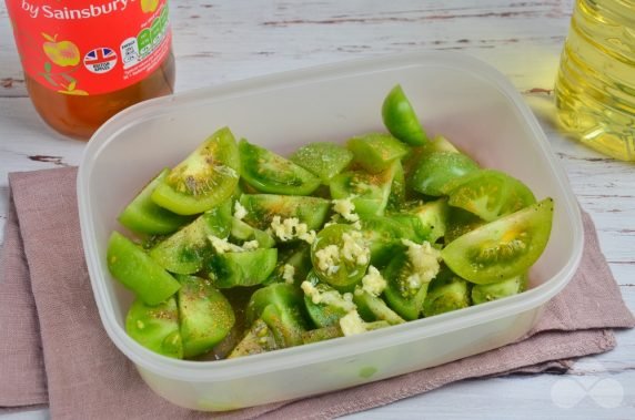 Green tomatoes in Korean - recipe photo, step 3