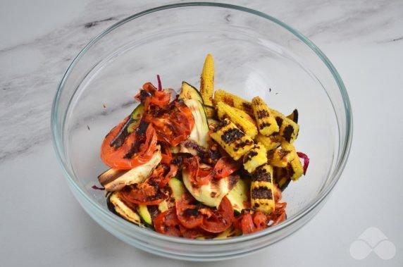 Grilewarle warm vegetable salad - recipe photo, step 7