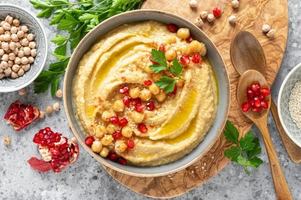 Humus with corn oil Humus with corn oil