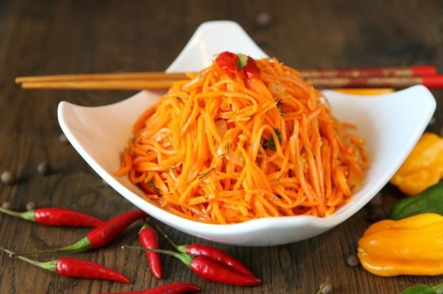 Korean carrots with Kayen pepper Korean carrots with Kayen pepper