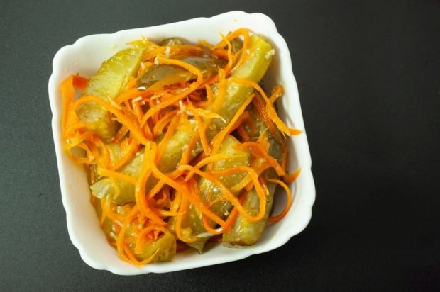 Korean carrots with pickled cucumbers Korean carrots with pickled cucumbers