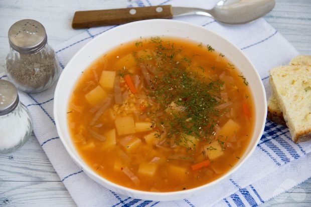 Lenten borsch with millet Lenten borsch with millet