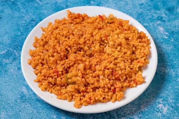 Lenten pilaf from a bulgur in a slow cooker Lenten pilaf from a bulgur in a slow cooker