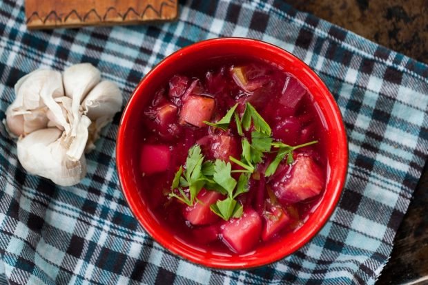 Lenten Ukrainian borsch with vegetables Lenten Ukrainian borsch with vegetables