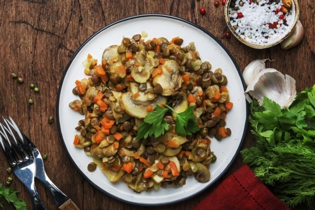 Lentil salad and carrots Lentil salad and carrots