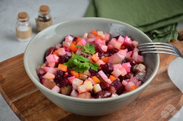 Light vinaigrette with beans