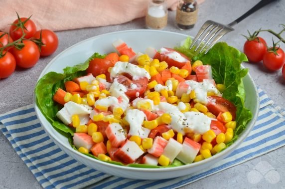 Minimalistic crab salad - recipe photo, step 3