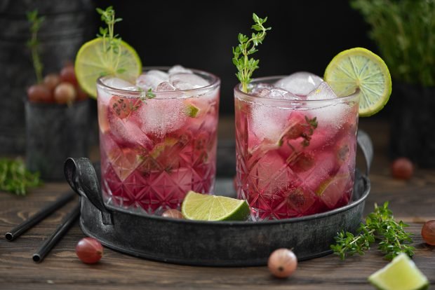 “Mohito” from gooseberries with lemon and mint for the winter “Mohito” from gooseberries with lemon and mint for the winter