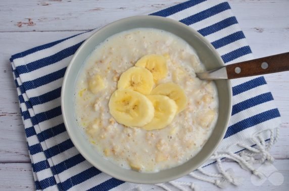 Nursery oatmeal with banana - recipe photo, step 7