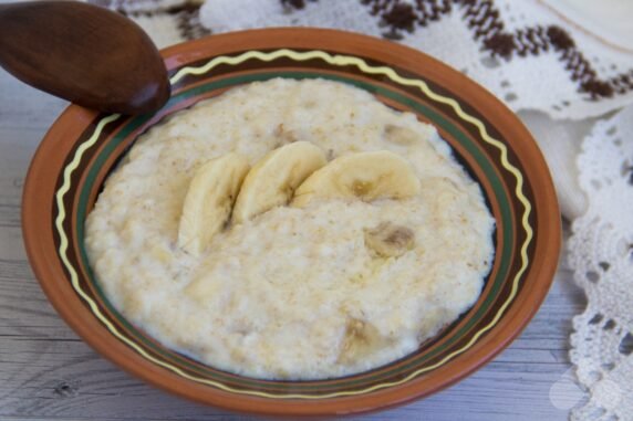 Oatmeal with banana - recipe photo, step 7