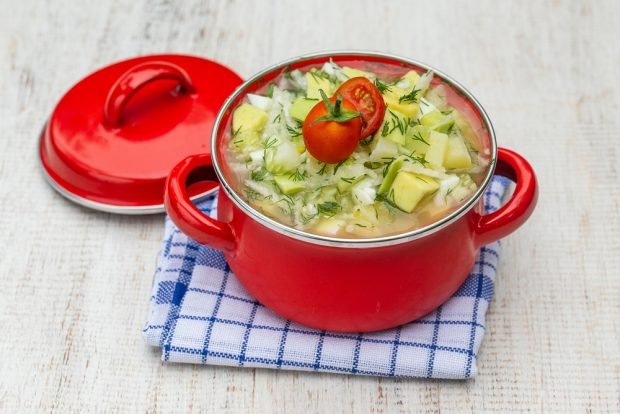Okroshka with cabbage Okroshka with cabbage