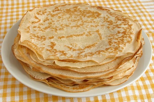 Pancakes on water without eggs Pancakes on water without eggs