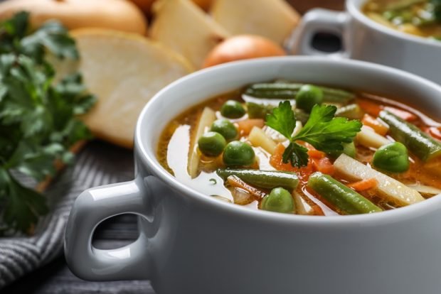 Pea soup with patch beans Pea soup with patch beans