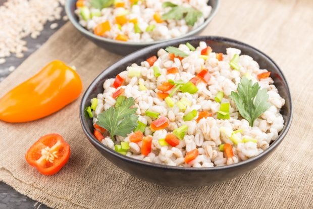 Pearl barley porridge with vegetables Pearl barley porridge with vegetables