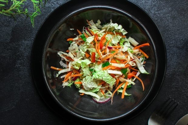 Peking cabbage salad, sharp pepper and radish Peking cabbage salad, sharp pepper and radish