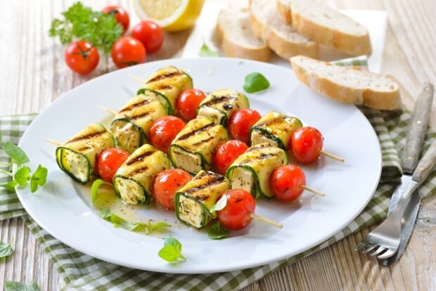 Pickled feta with grilled vegetables Pickled feta with grilled vegetables