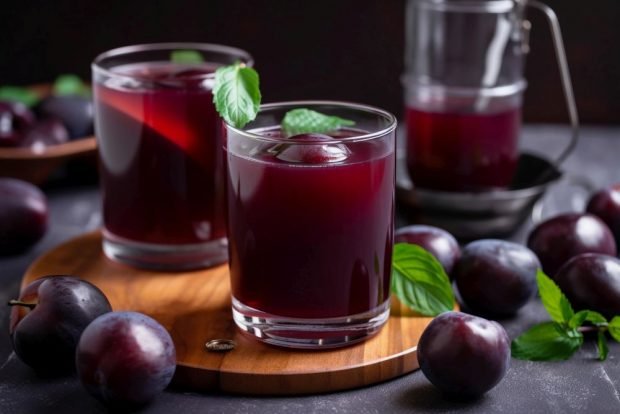 Plum juice at home