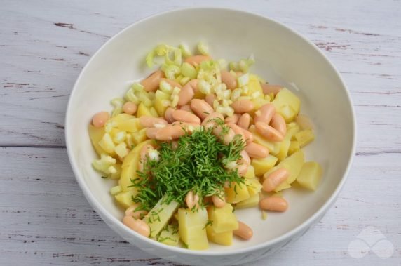 Potato salad with beans - recipe photo, step 2